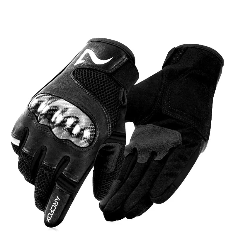 Gants Moto Vintage en Cuir ARCFOX- Alliez Style Rétro et Performance