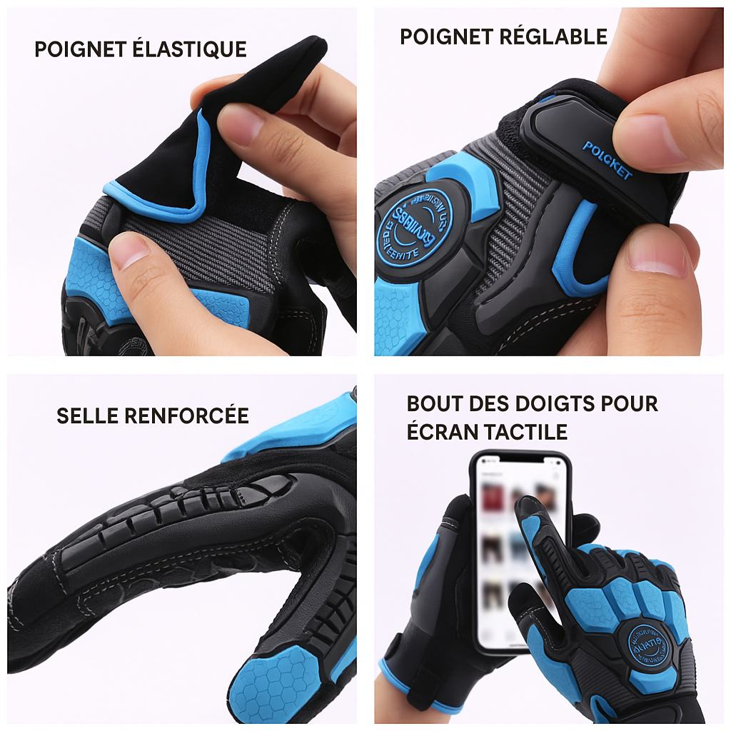 Gants de Manutention Anti-Vibration HANDLANDY – Protection, Performance et Technologie Tactile.
