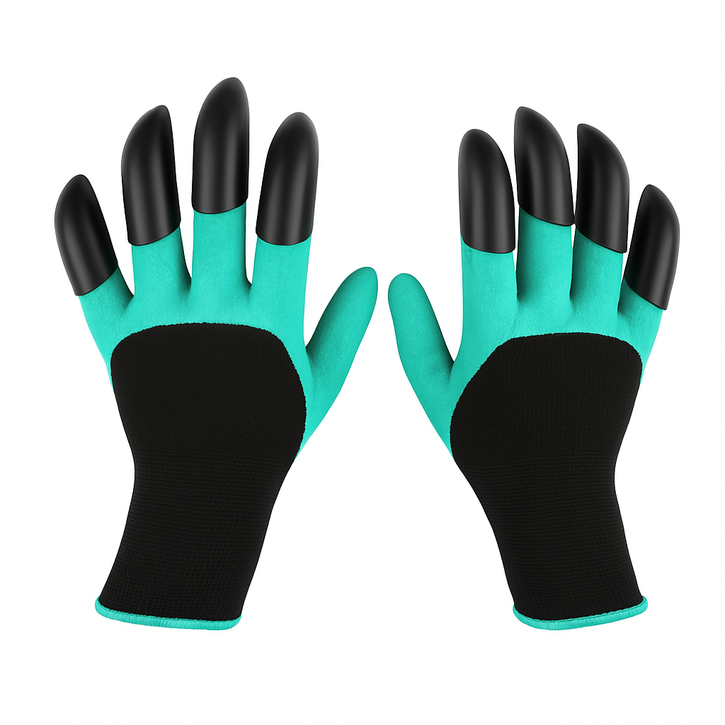 Gants de jardinage avec griffes - Creuser, planter, désherber et semer sans effort - Protégez vos doigts et vos ongles.