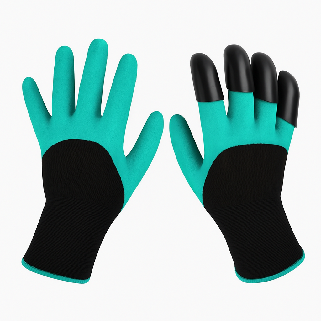 Gants de jardinage avec griffes - Creuser, planter, désherber et semer sans effort - Protégez vos doigts et vos ongles.