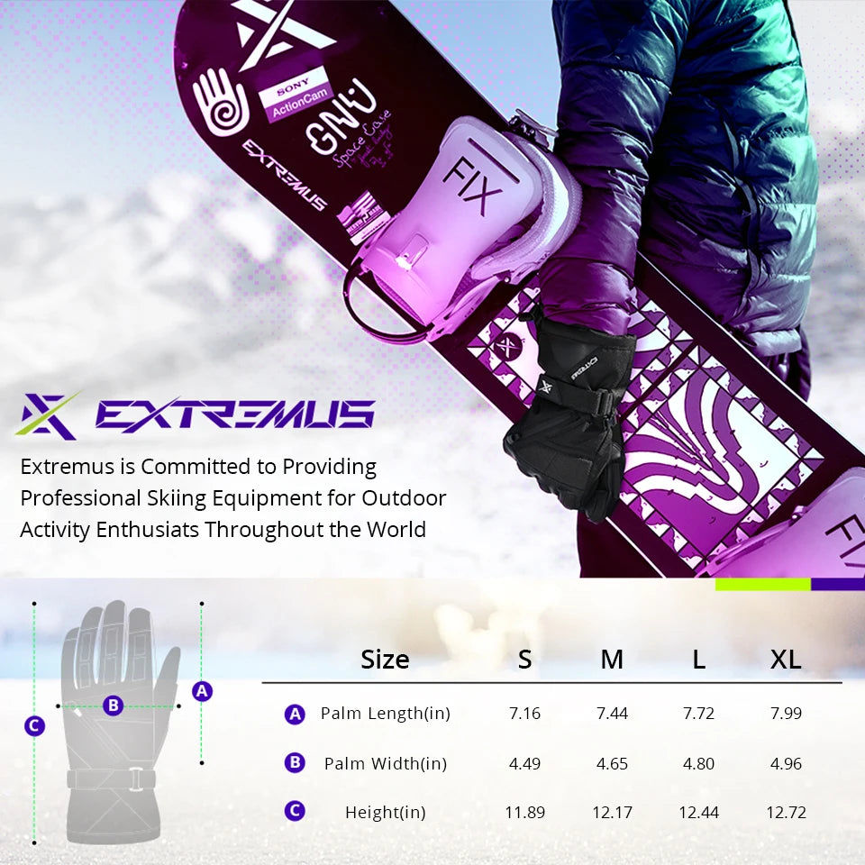 Gants de Ski EXTREMUS â Performance, Chaleur et Style