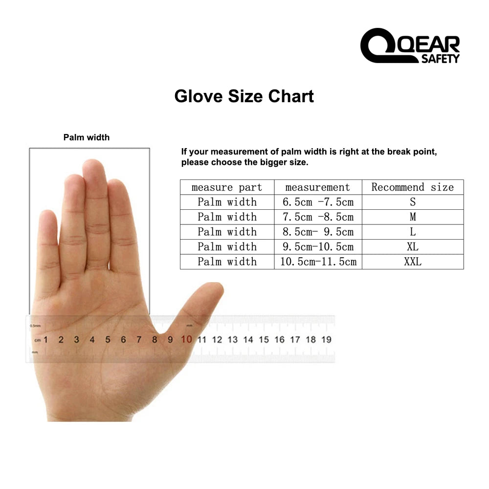 Gants de Travail Antidérapants QEAR SAFETY – Haute Performance et Protection Professionnelle