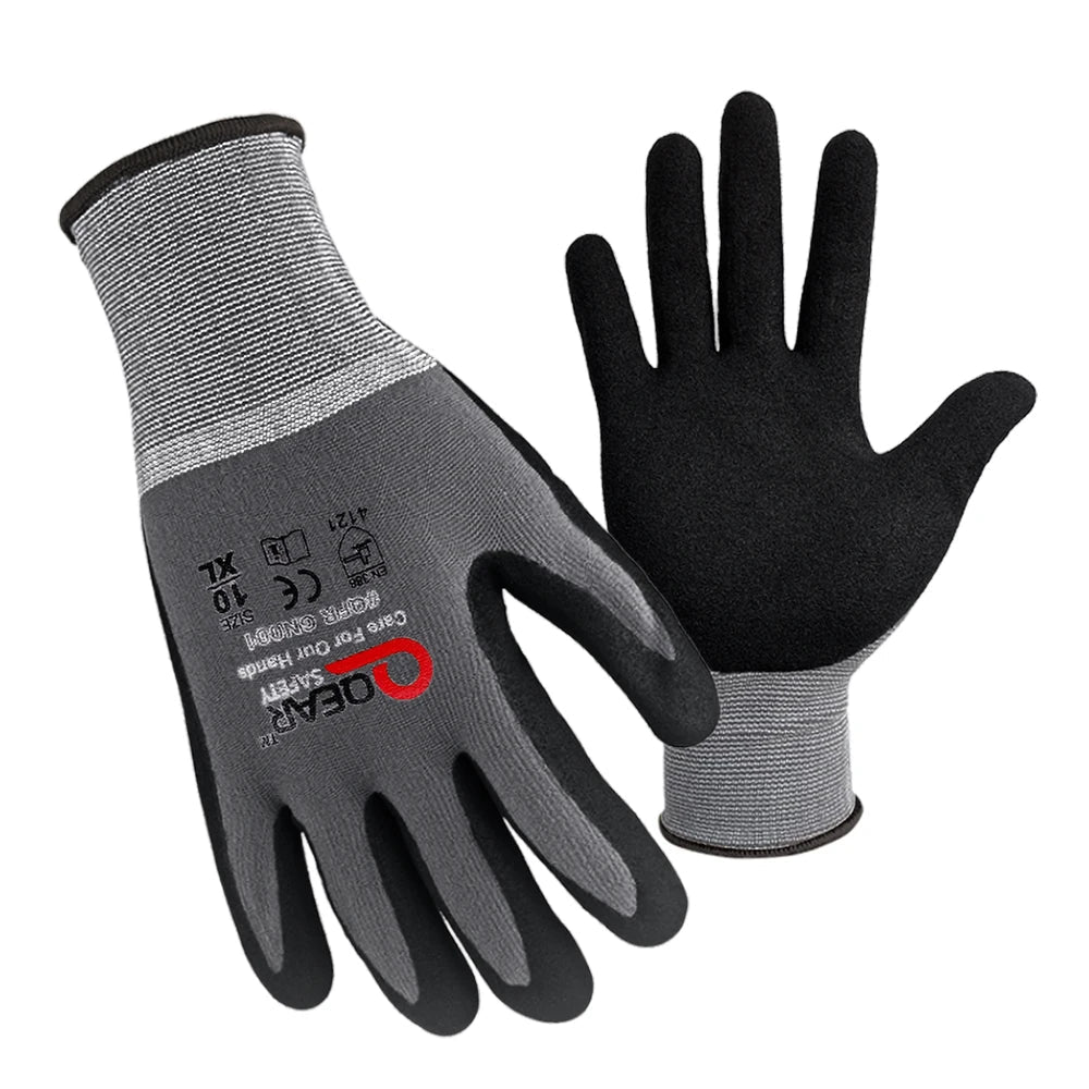 Gants de Travail Antidérapants QEAR SAFETY – Haute Performance et Protection Professionnelle