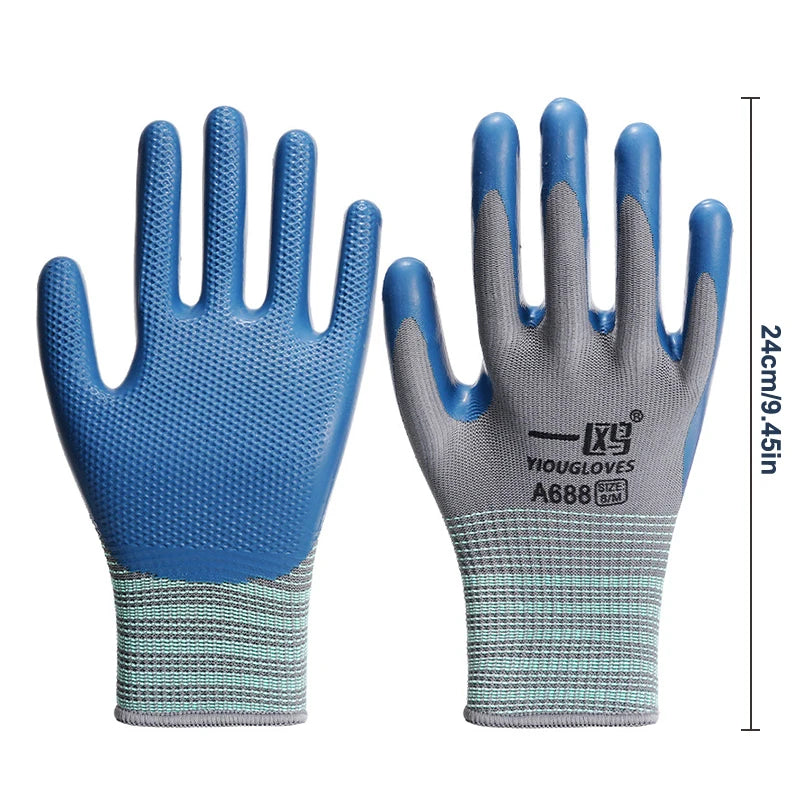 Gants de Manutention en Latex Gaufré – Confort, Sécurité et Performance.