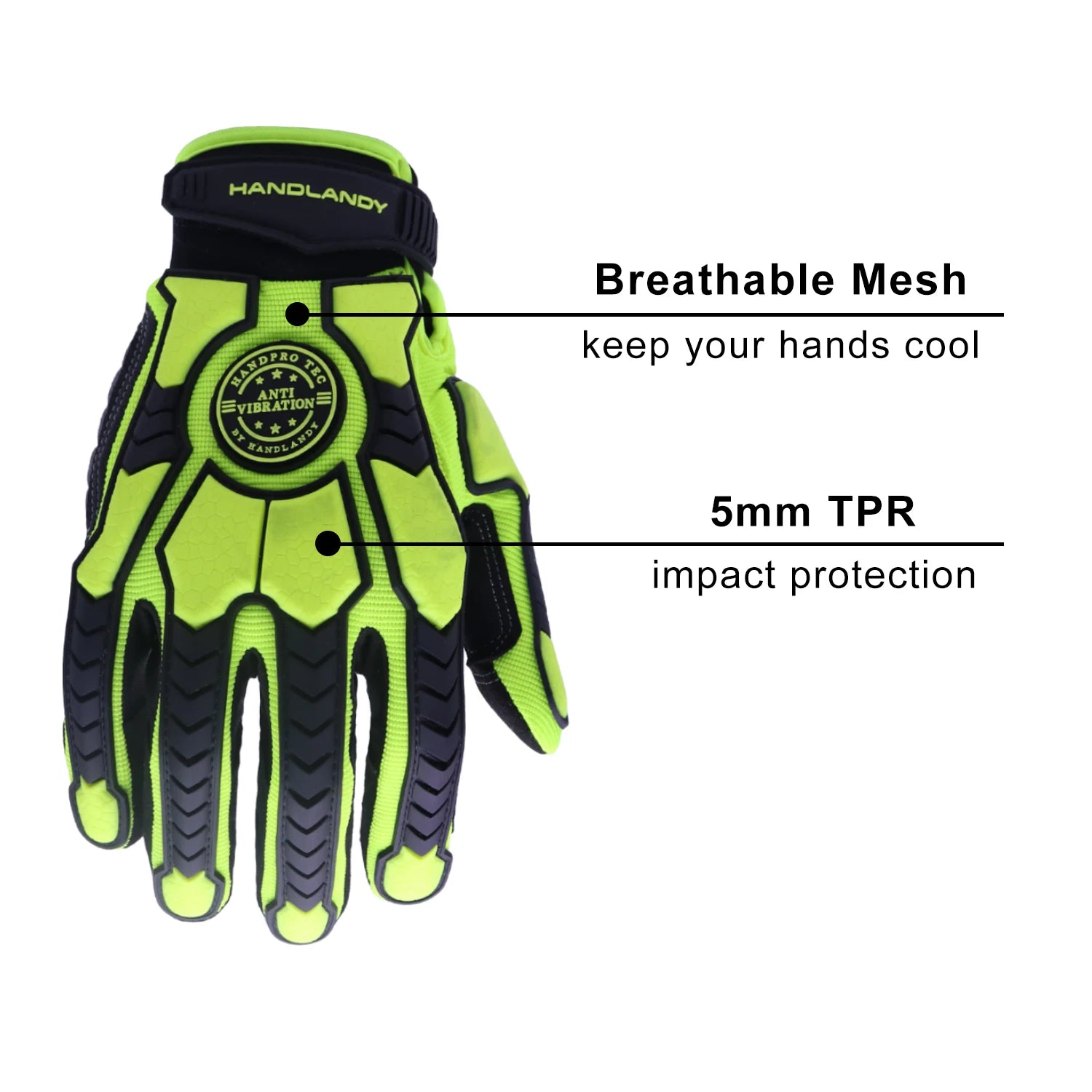Gants de Travail Antichoc HANDLANDY - Anti-Vibration et Haute Résistance