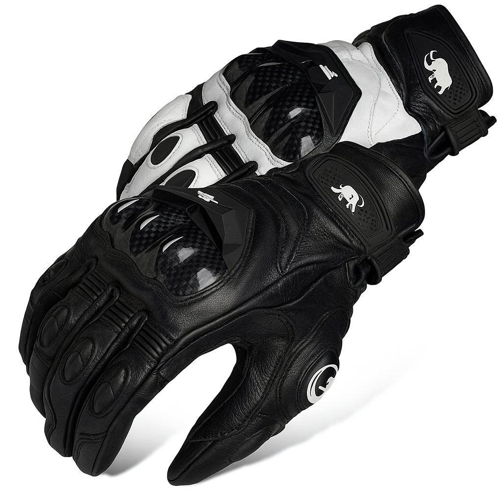 Gants Moto en Cuir avec Fibre de Carbone – Protection et Style Toute l’Année