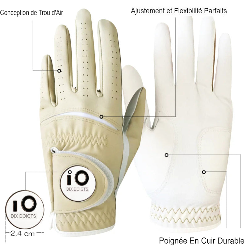 Gants de Golf en Cuir pour Hommes. Elégance et Performance