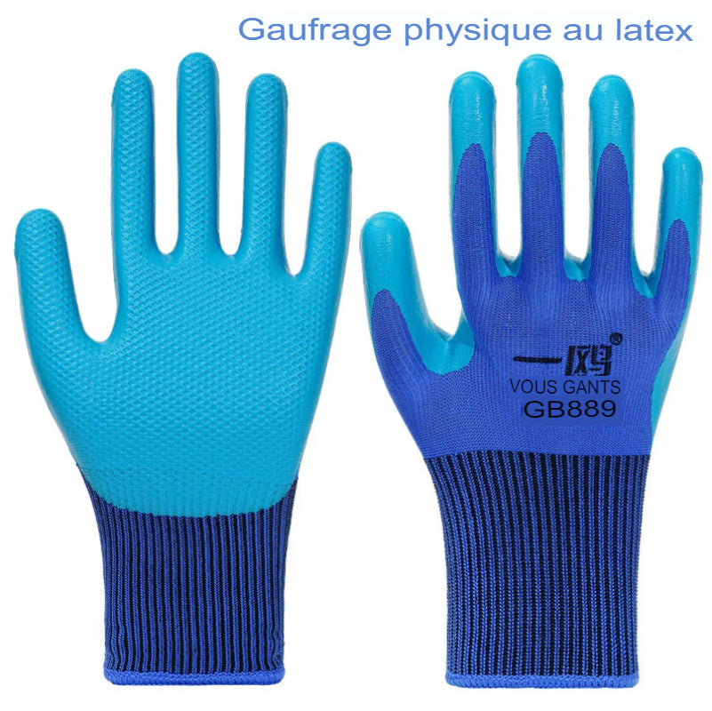 Gants de Manutention en Latex Gaufré – Confort, Sécurité et Performance.
