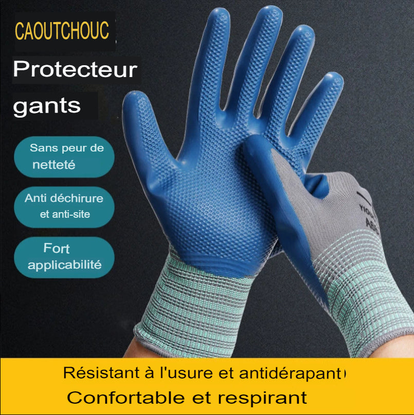 Gants de Manutention en Latex Gaufré – Confort, Sécurité et Performance.