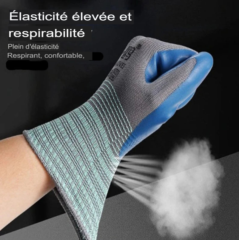 Gants de Manutention en Latex Gaufré – Confort, Sécurité et Performance.