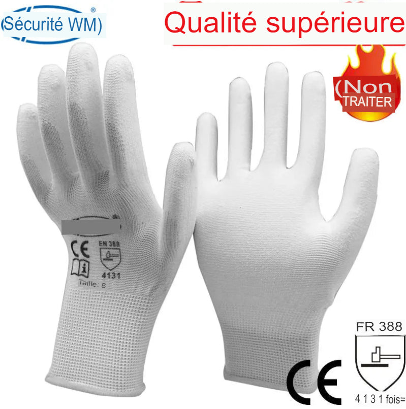 Gants de Manutention Professionnels avec Revêtement en PU – Résistance et Confort Inégalés.