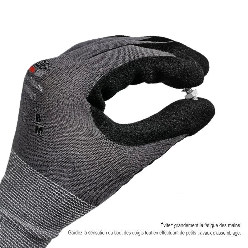 Gants de Travail Antidérapants QEAR SAFETY – Haute Performance et Protection Professionnelle