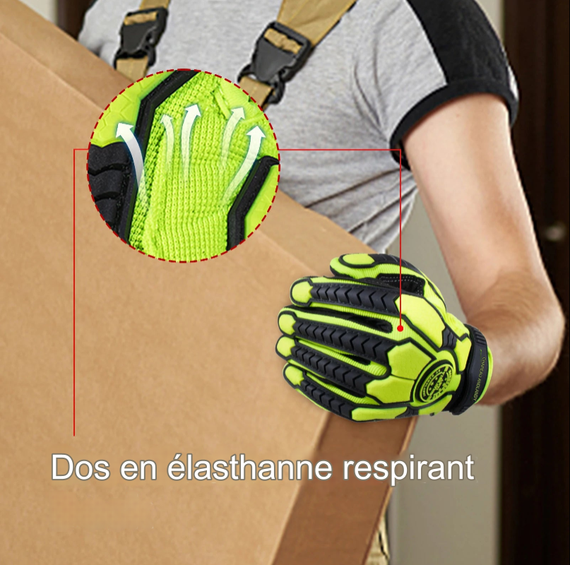 Gants de Travail Antichoc HANDLANDY - Anti-Vibration et Haute Résistance