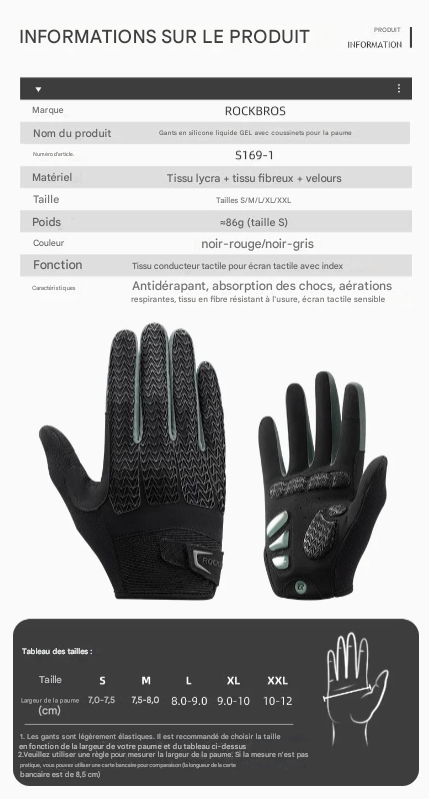 Gants d’Hiver ROCKBROS, chaleur, protection et confort