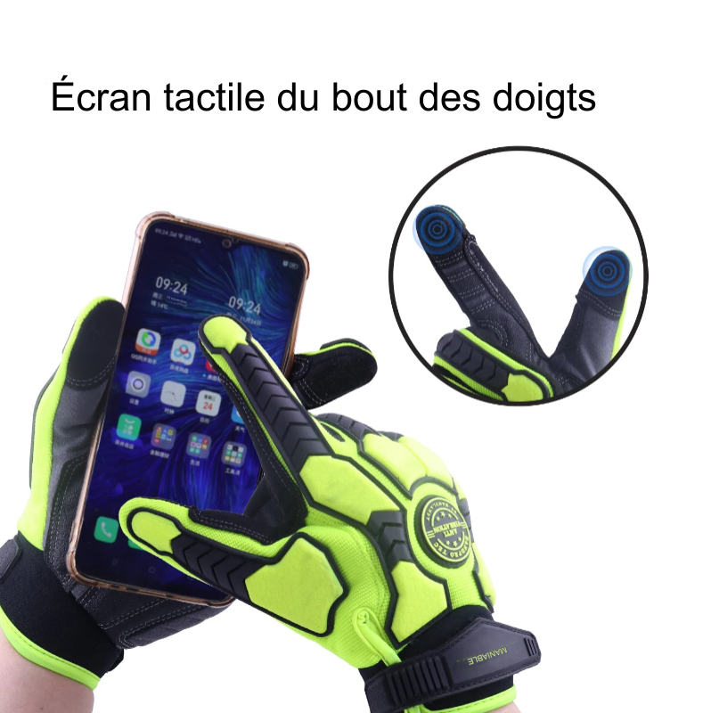 Gants de Travail Antichoc HANDLANDY - Anti-Vibration et Haute Résistance