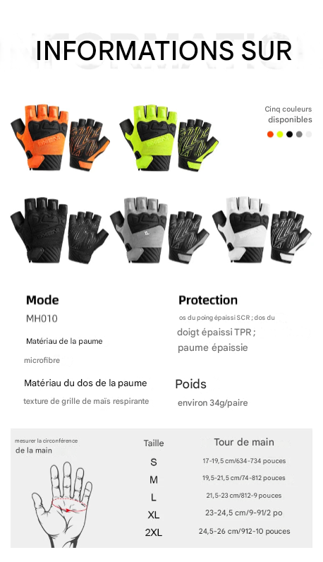 Gants de fitness et de cyclisme INBIKE – Le choix parfait pour vos entraînements et sorties sportives.