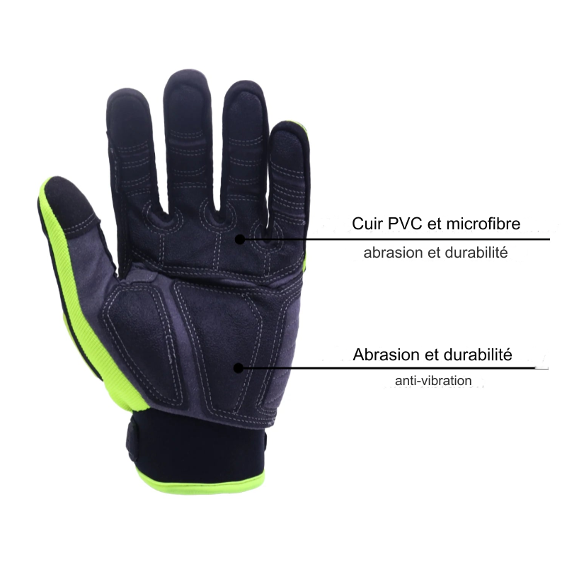 Gants de Travail Antichoc HANDLANDY - Anti-Vibration et Haute Résistance