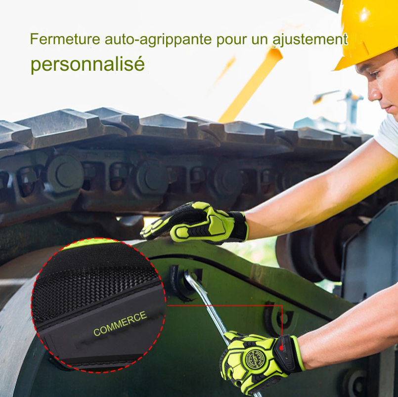 Gants de Travail Antichoc HANDLANDY - Anti-Vibration et Haute Résistance