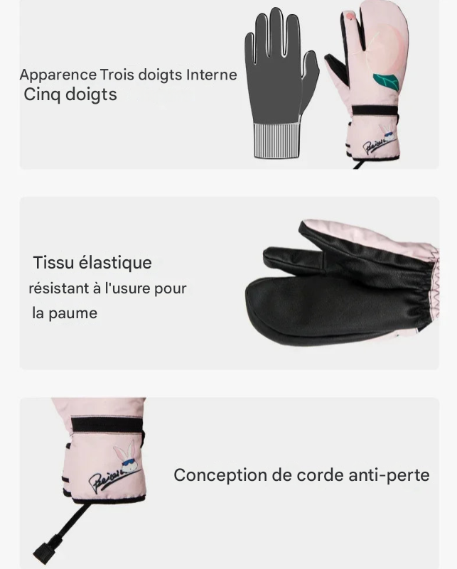 Gants de Ski et Snowboard DOLLPLUS –Confort et style