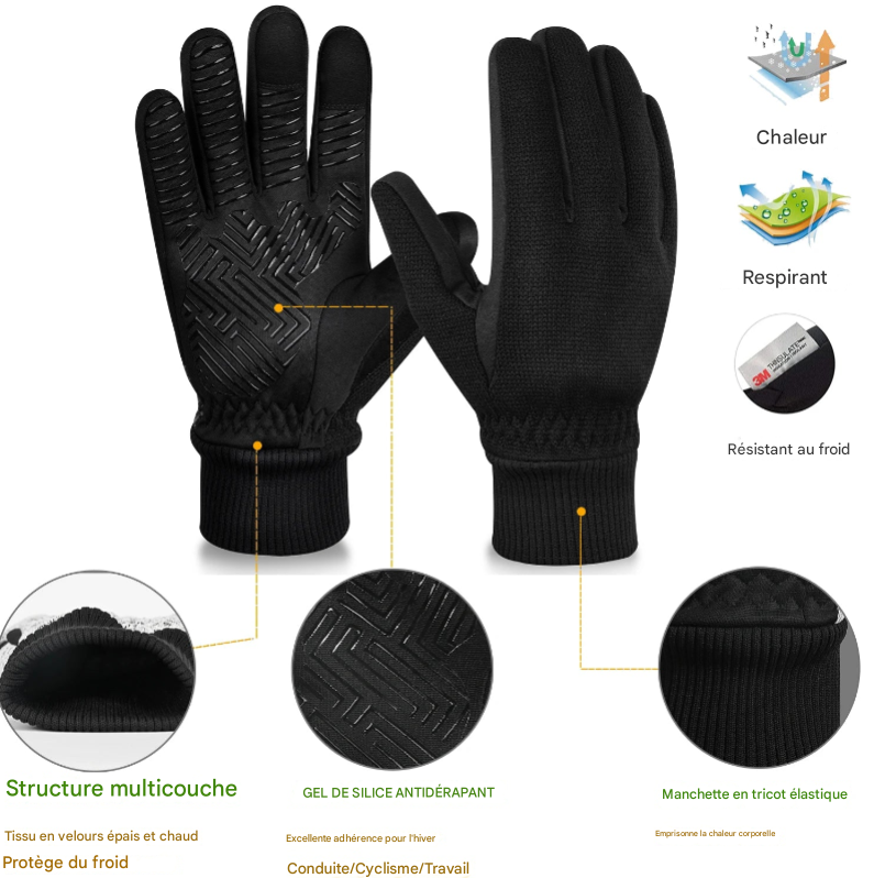 Gants d'hiver Thermiques MOREOK – Polyvalents, Chauds et Tactiles