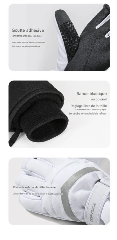 Gants d'hiver de ski COPOZZ – Confort, Chaleur et Performance.
