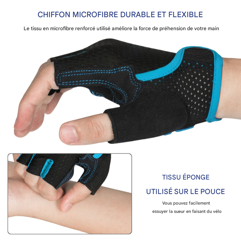 Gants de Fitness et de Sport Demi-Doigts MOREOK- Performance, Style et Confort.
