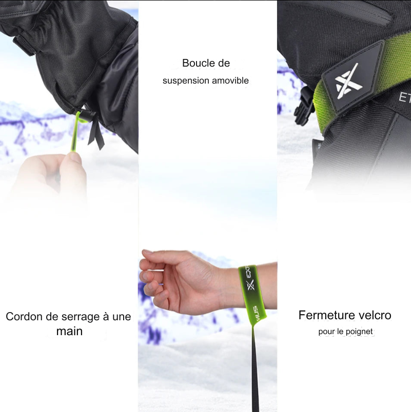 Gants de Ski EXTREMUS â Performance, Chaleur et Style