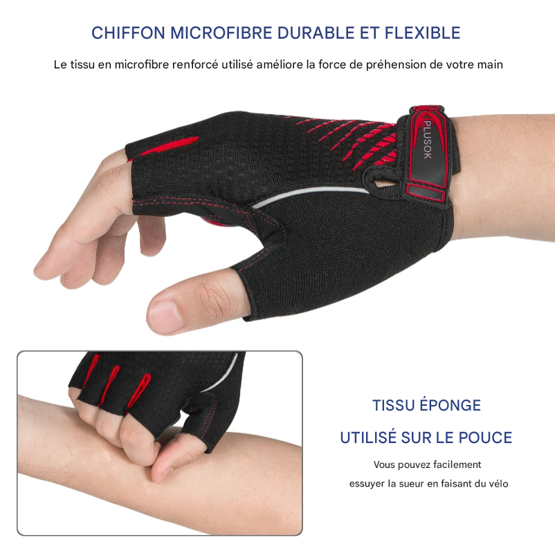 Gants de Fitness et de Sport Demi-Doigts MOREOK – Confort, Performance et Polyvalence.