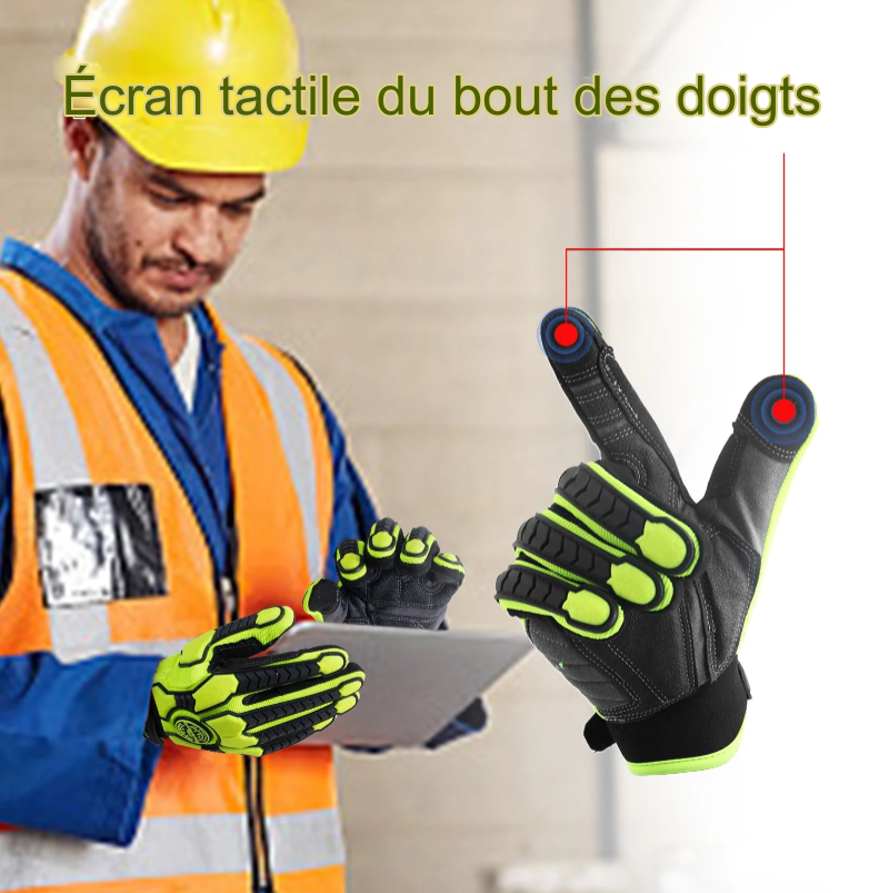 Gants de Travail Antichoc HANDLANDY - Anti-Vibration et Haute Résistance