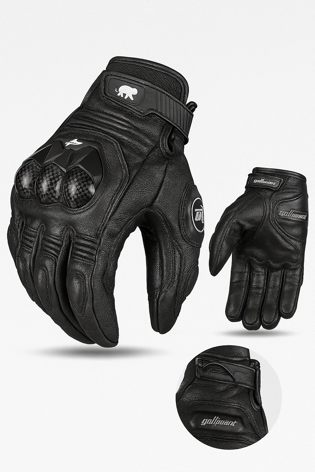 Gants Moto en Cuir avec Protection Carbone â Style, SĂ©curitĂ© et Confort