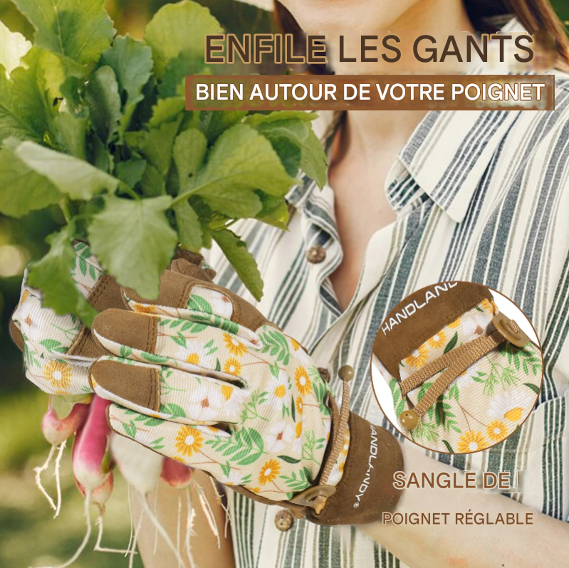 Gants de Jardinage et de Bricolage pour Femme – HANDLANDY. Protégez vos mains avec style et confort.