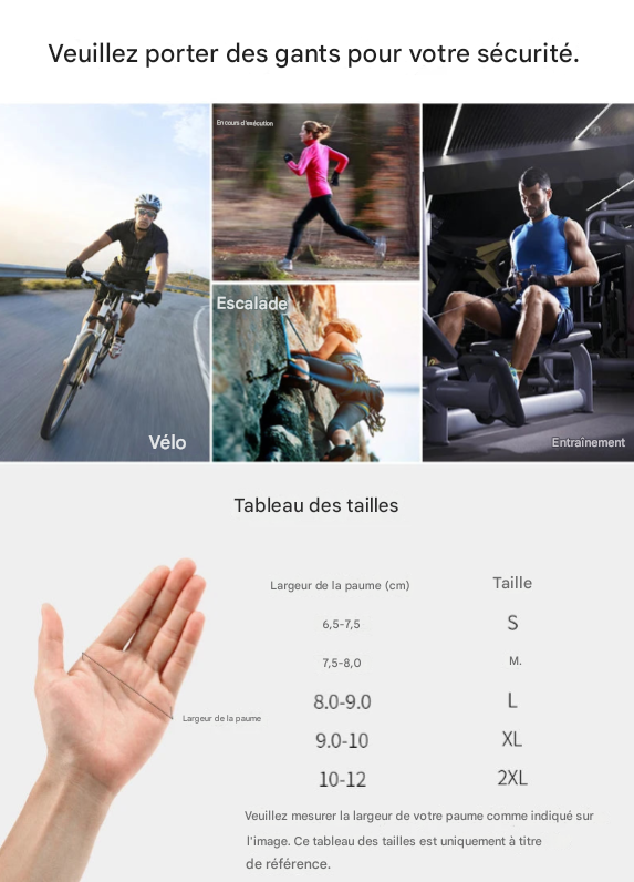 Gants de Sport INBIKE Demi-Doigts – Idéals pour Cyclisme, Fitness et Sports d'Été