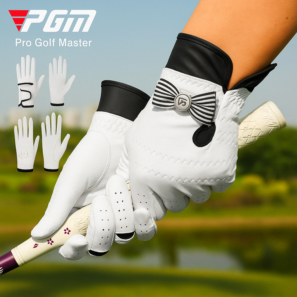 Gants de Golf Femme en Cuir Véritable – Élégance, Confort et Performance.