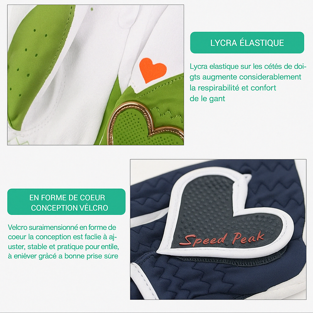 Gants de Golf Femme BraceTop – Élégance, Confort et Performance.
