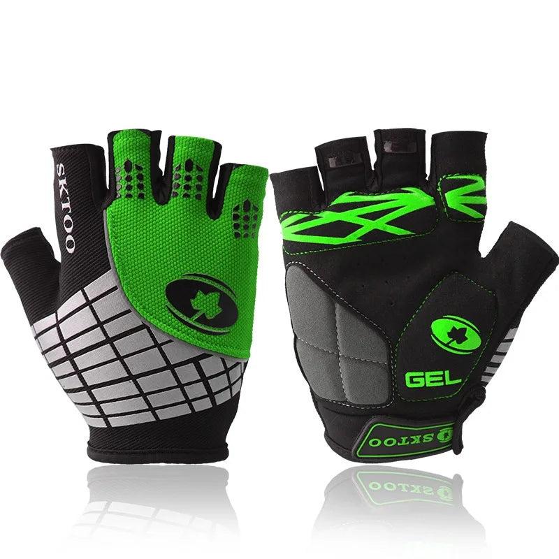 Gants de Cyclisme et de Fitness Réfléchissants Demi-Doigt – Sécurité et Performance