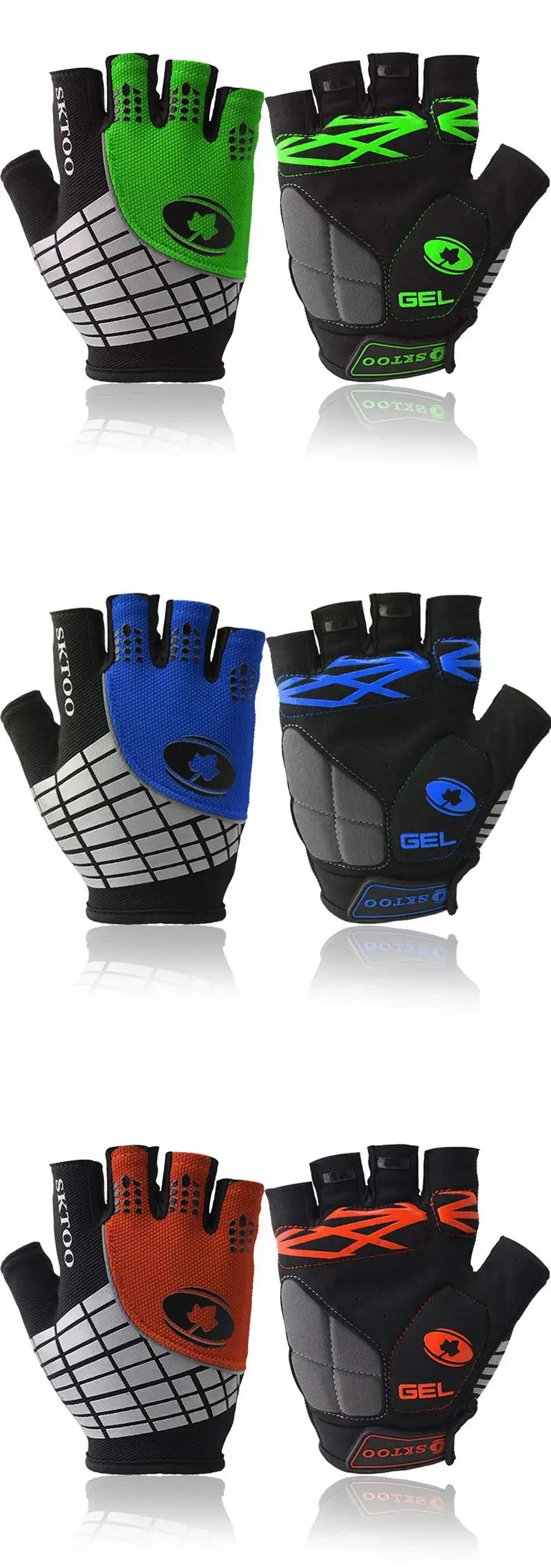 Gants de Cyclisme et de Fitness Réfléchissants Demi-Doigt – Sécurité et Performance