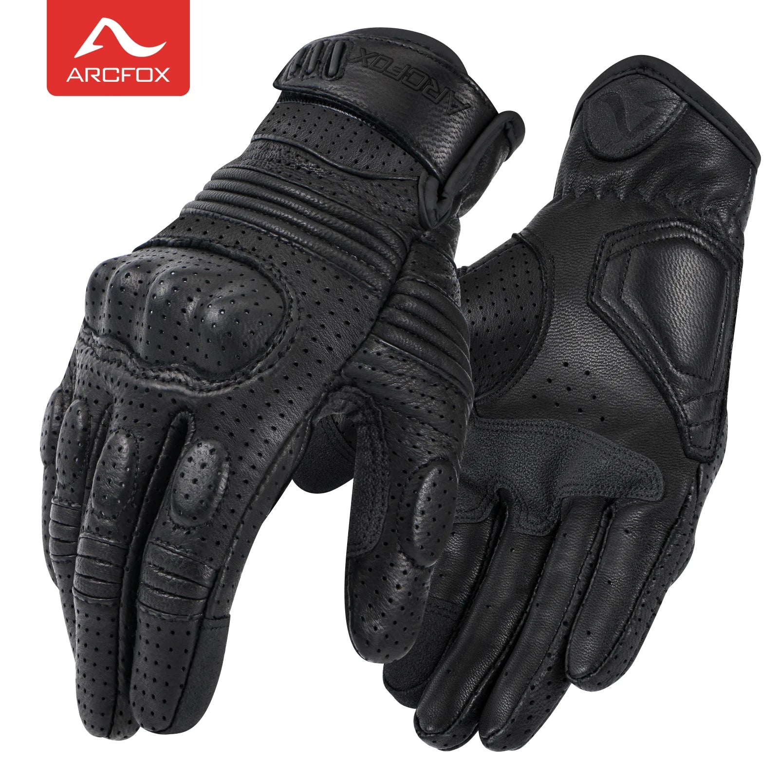 Gants Moto Vintage en Cuir ARCFOX- Alliez Style Rétro et Performance