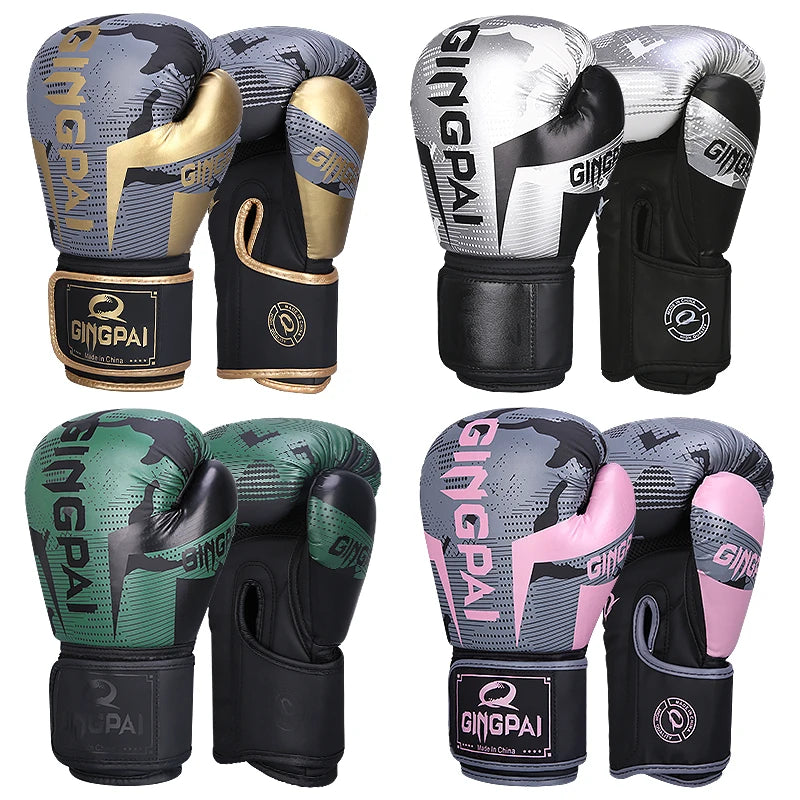 Gants de Boxe Professionnels GINGPAI –Entraînez-vous avec Puissance