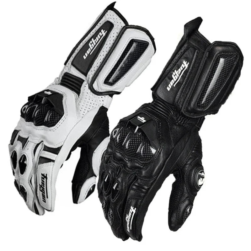 Gants Moto en Cuir avec Fibre de Carbone – Protection et Style Toute l’Année