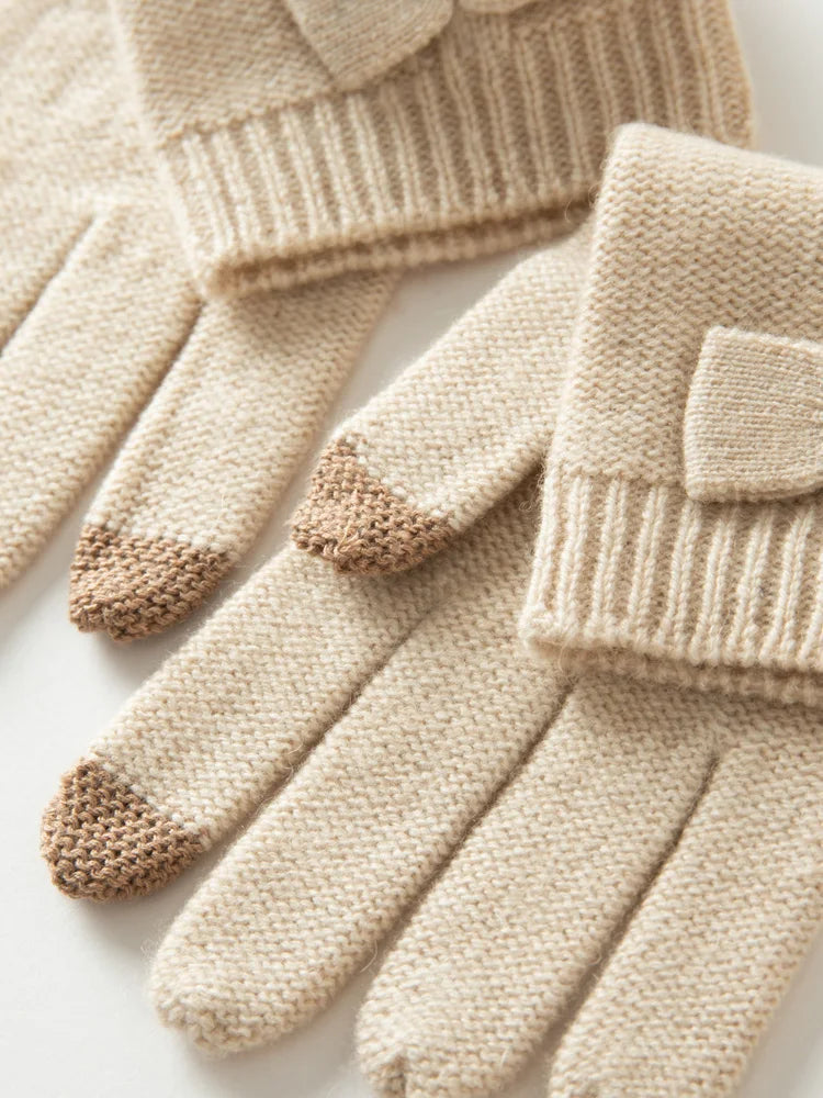 Gants d’Hiver Femme  100% Cachemire – Élégance et confort