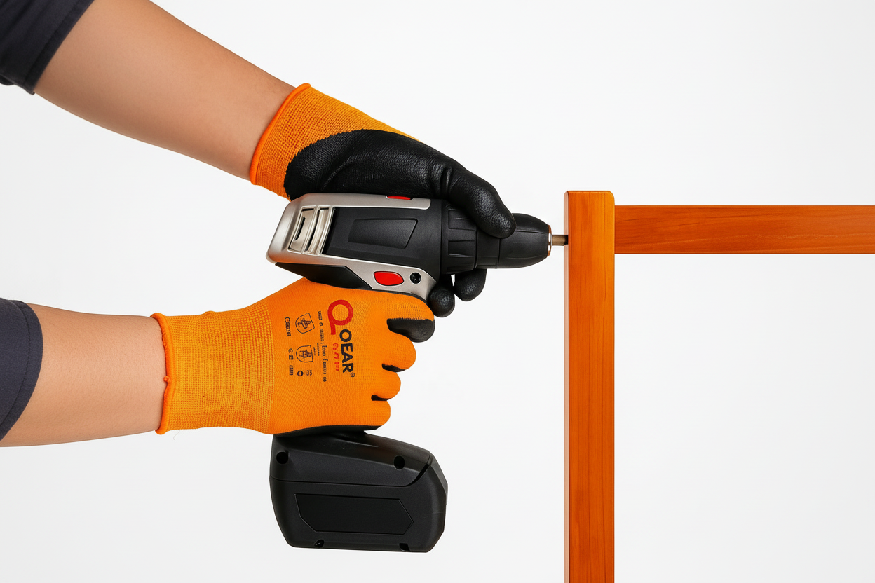 Gants de Manutention , paume résistante à l'huile et à la graisse, bonne dextérité, doublure de qualité.