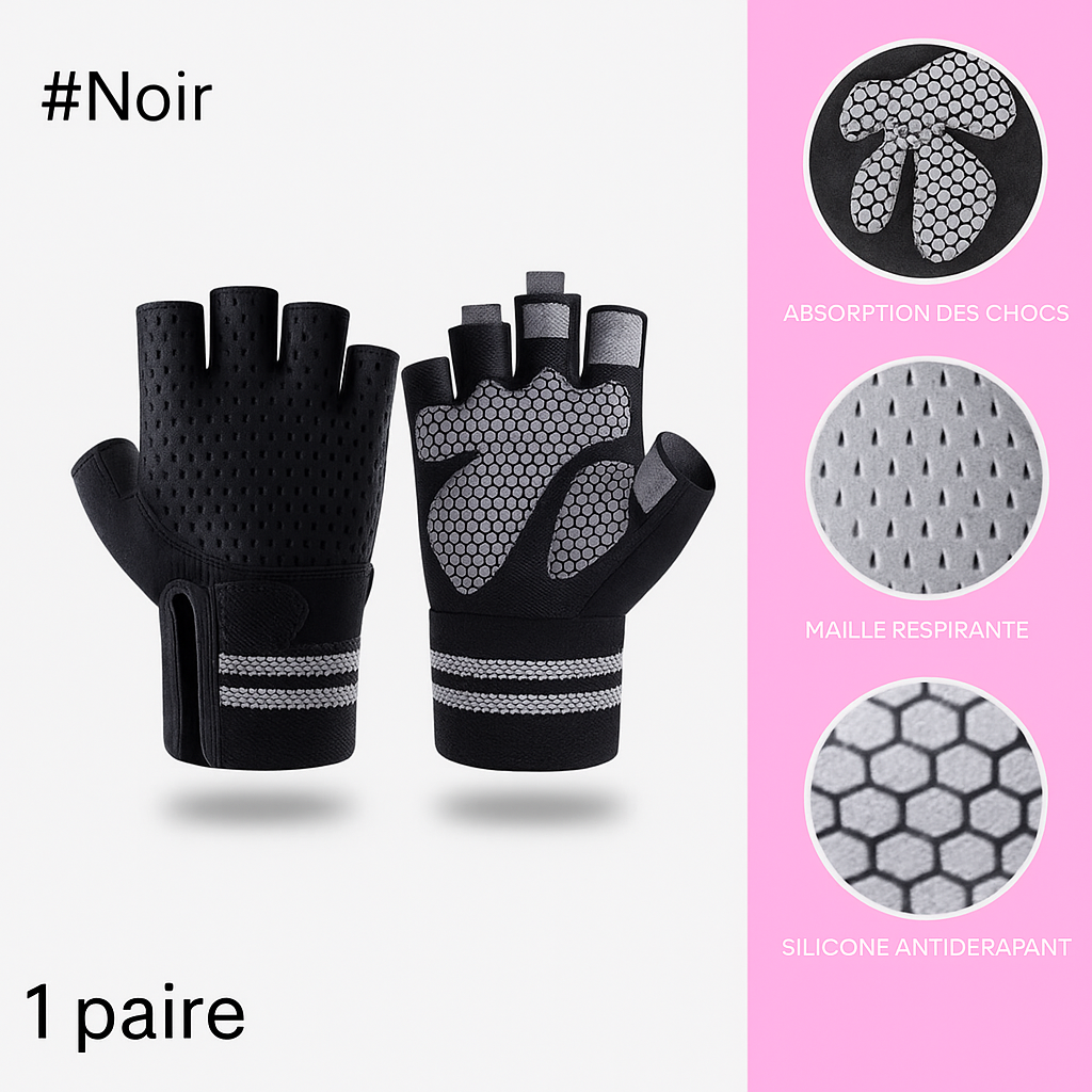 Gants d’Entraînement Musculation et de  CrossFit -Protection et  Performance