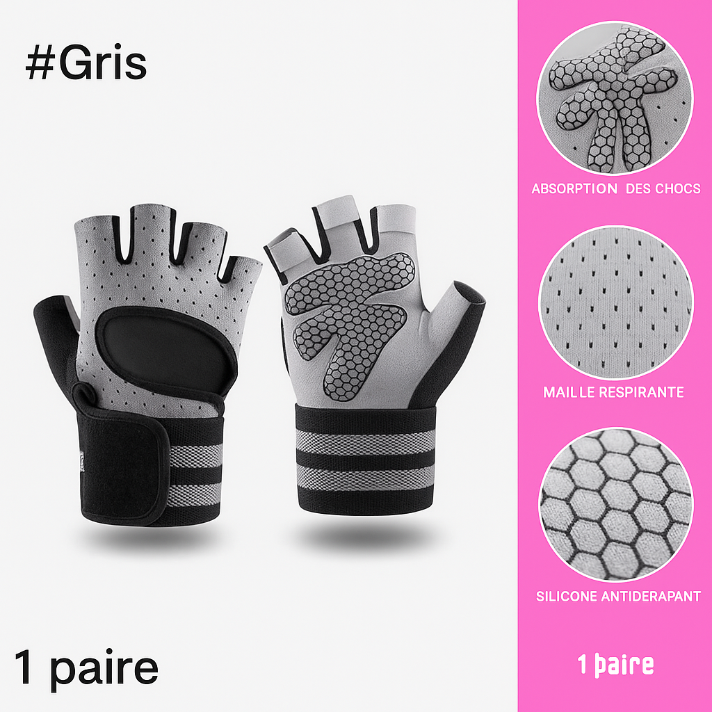Gants d’Entraînement Musculation et de  CrossFit -Protection et  Performance