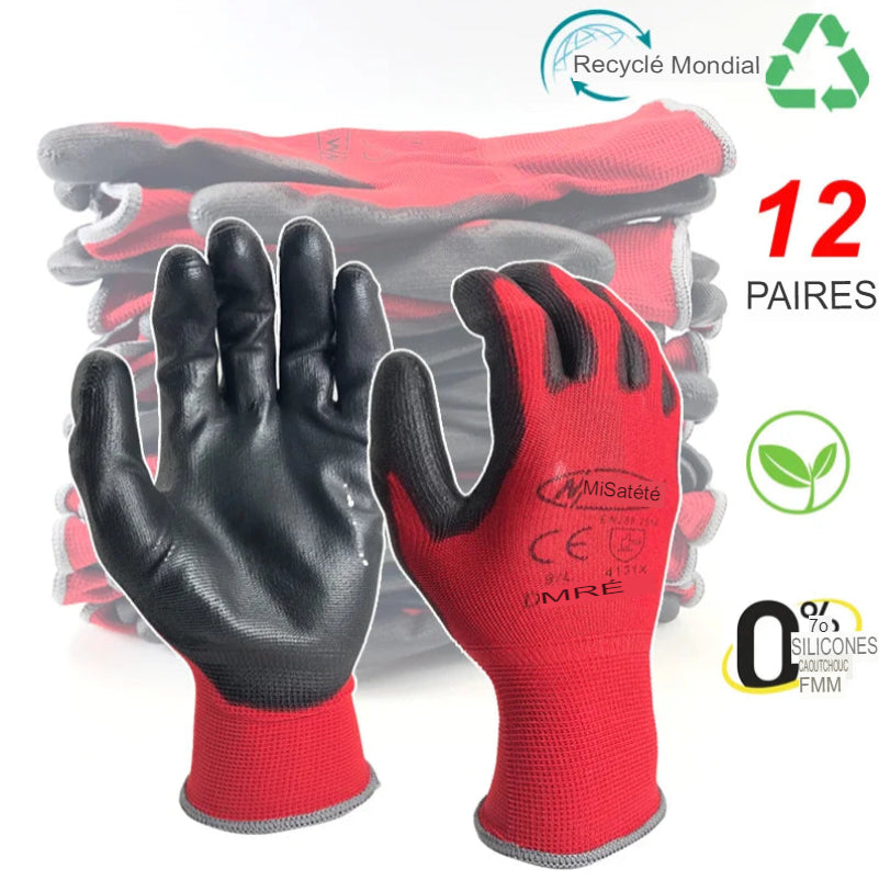 Gants de Manutention Professionnels avec Revêtement en PU – Résistance et Confort Inégalés.