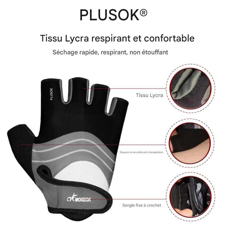 Gants de Fitness et de sport demi-doigts MOREOK – Performance, Confort et Polyvalence.