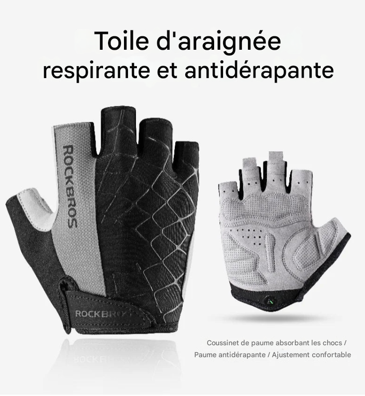 Gants de fitness et de sport Demi-Doigt ROCKBROS – Confort, Protection et Performance