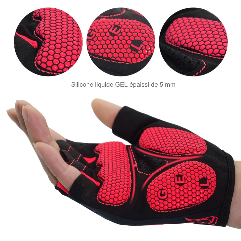 Gants Moreok de Fitness et de Vélo avec Coussin en GEL – Protection et Confort