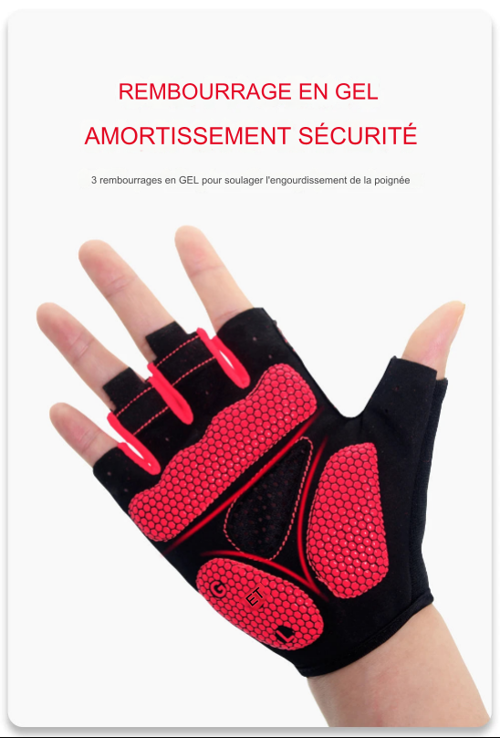 Gants Moreok de Fitness et de Vélo avec Coussin en GEL – Protection et Confort