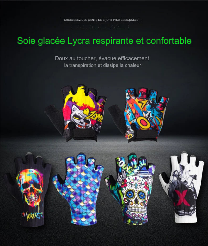 Gants de Fitness et de sport Demi-Doigt avec Coussinets en Silicone – Performance et Confort.