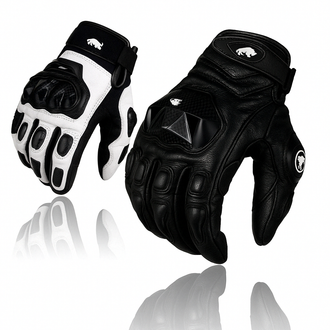 Gants Moto en Cuir avec Protection Carbone – Style, Sécurité et Confort